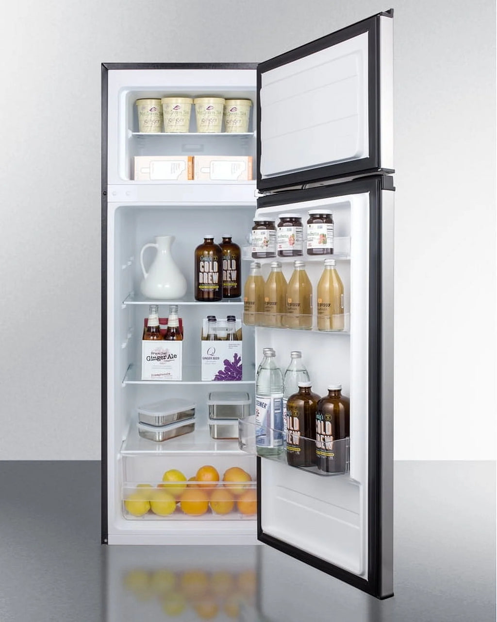 22" Wide Refrigerator-Freezer, Stainless Steel