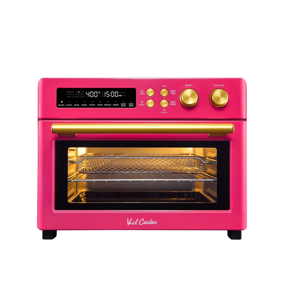 VAL CUCINA 10-IN-1 AIR FRYER TOASTER OVEN -  BRUSHED STAINLESS STEEL