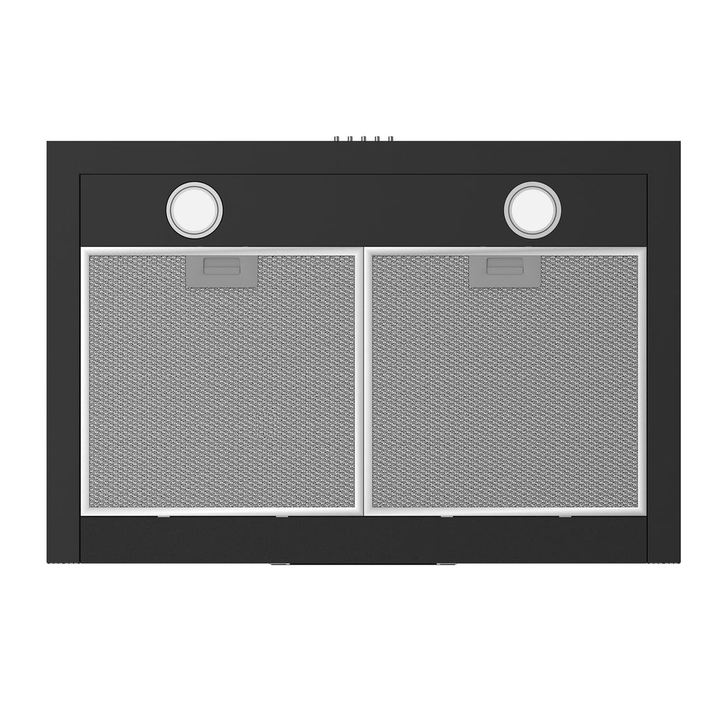 CIARRA Black Range Hood 30 inch Wall Mount Vent Hood Ductless Ducted Convertible CAB206P75