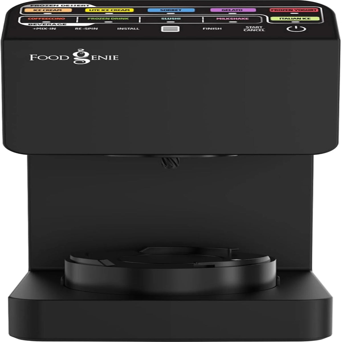 Food Genie: Dessert Station - Black - 11-In-1 Ice Cream & Frozen Treat Maker, (3) 16oz Tubs, Create Sorbet-Milkshakes-Drinks & More, Dual-Drive Motors