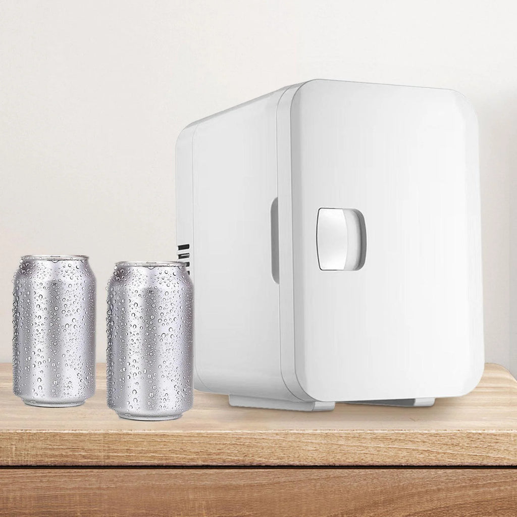 6 Liters Mini Skincare Fridge Portable Refrigerator White US 110V Compact for Makeup, Beverage, Travel Sturdy Multipurpose