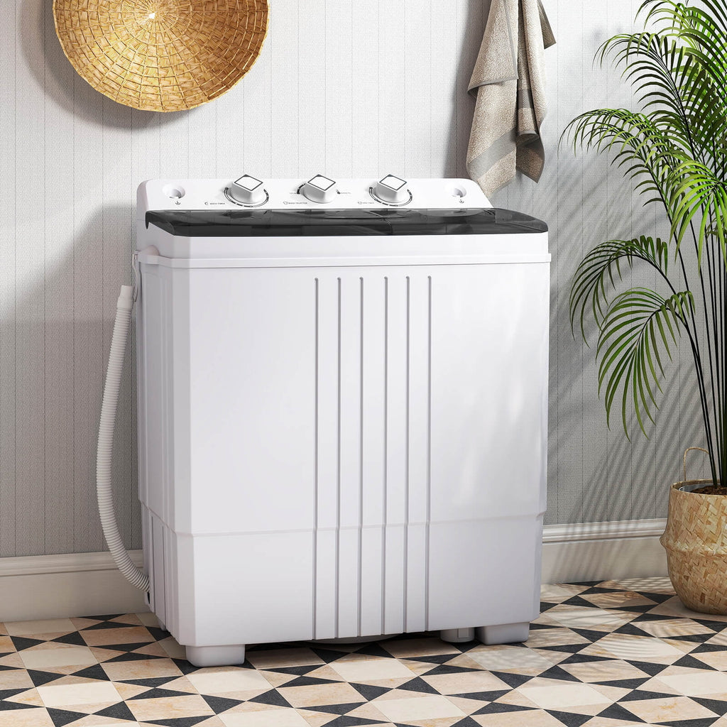 Costway Twin Tub 20Lbs Top Load Washing Machine with Gravity Drain