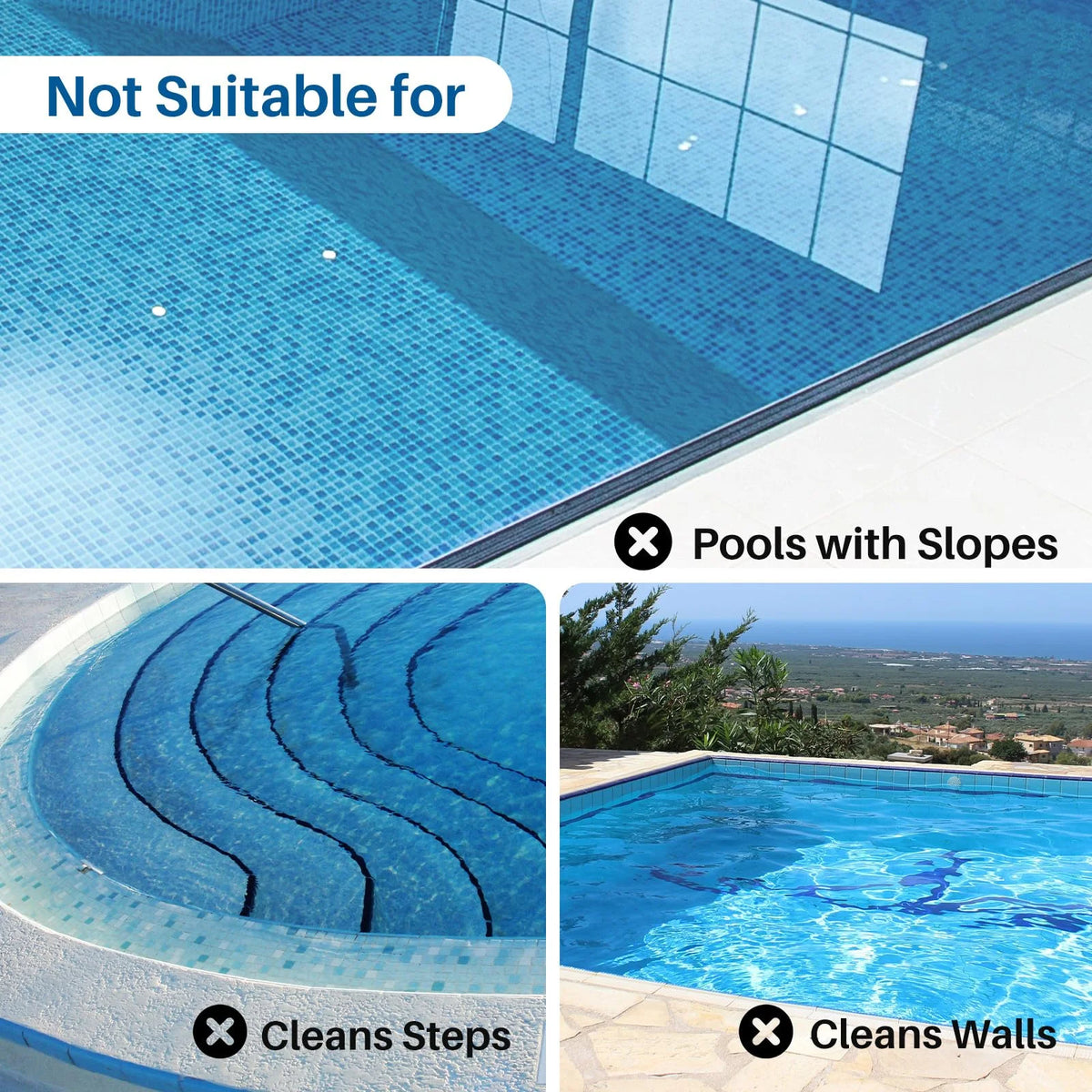 2025 Upgrade Cordless Robotic Pool Cleaner with 5000mah Big Battery, 120-Min Runime, Two Adjustable Path Planning Methods, Ideal Pool Vacuum Robot for Above-Ground Pool