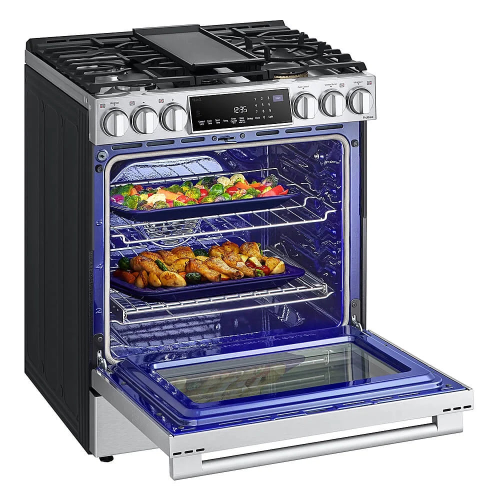 LG Studio LSGS6338F 6.3 Cu. Ft. Stainless Slide-In Gas True Convection Range