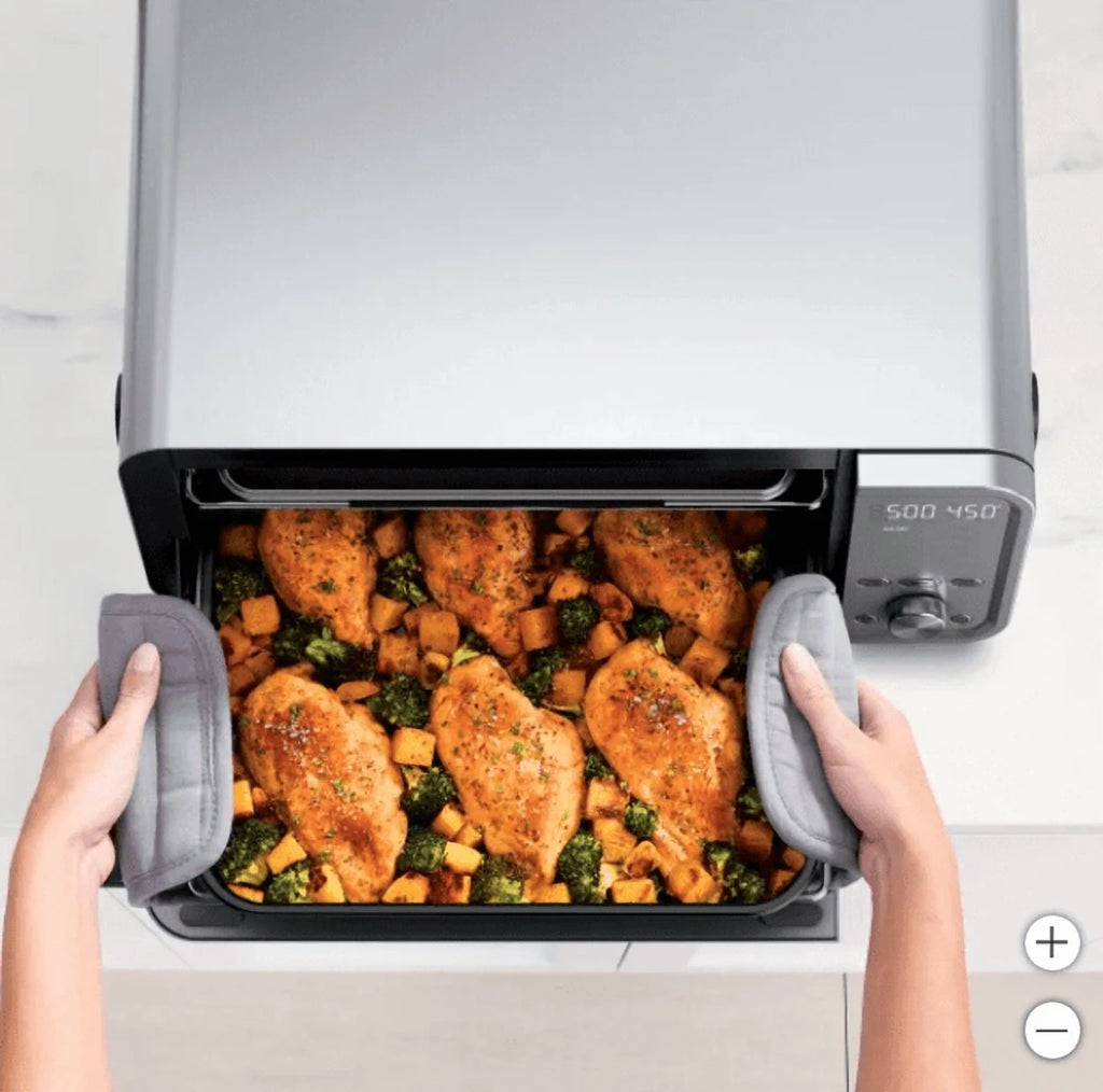 New Ninja Flip 10-in-1 Toaster Oven & Air Fryer with Added Broil Rack
