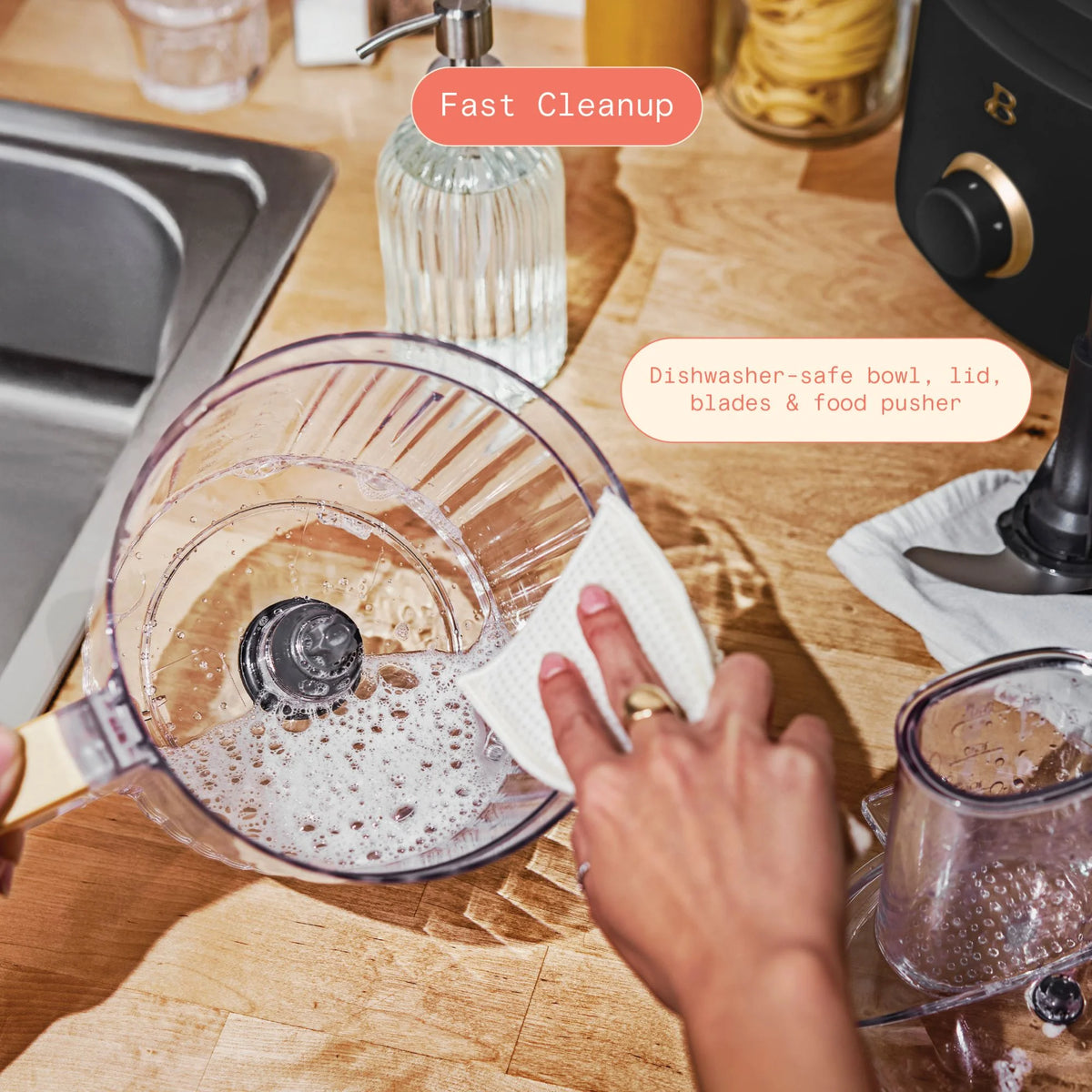 Beautiful 10-Cup Food Processor with Accessories, White Icing by Drew Barrymore