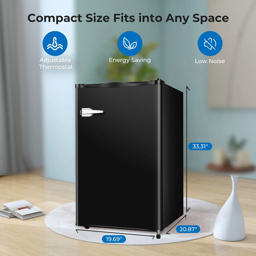 WAA Small Upright Freezer, 2.3 Cu.ft, Removable Shelves, Black