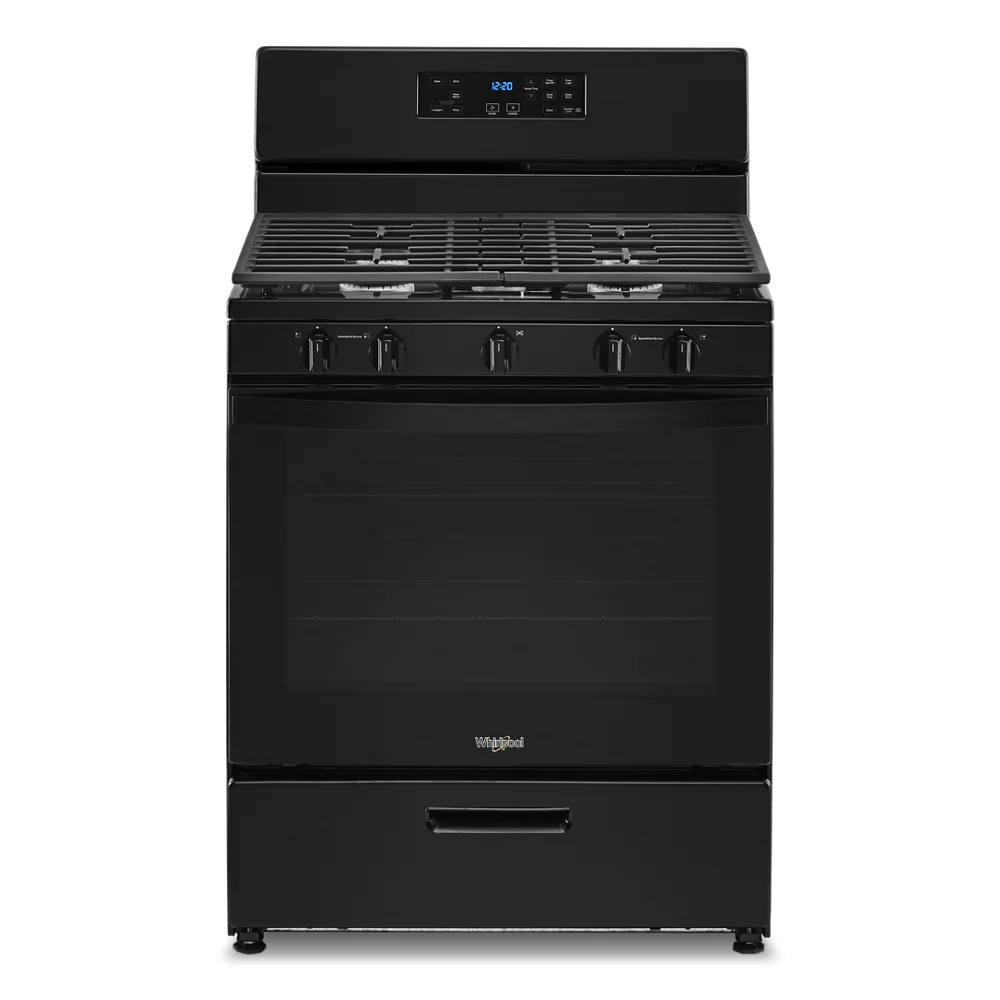 WHIRLPOOL WFG505M0MB 30" Black Free Standing Gas Range Black
