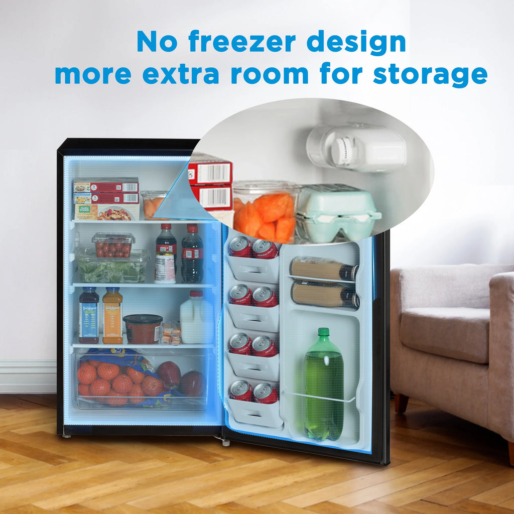 Mainstays 4. 4 Cu. ft. Single Door Mini Refrigerator, Stainless Steel Look