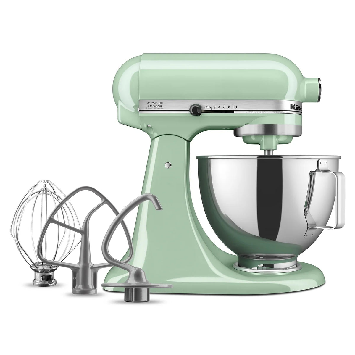 KitchenAid Deluxe Series 4.5 Quart Tilt-Head Stand Mixer with Stainless Bowl, Contour Silver, KSM97CU