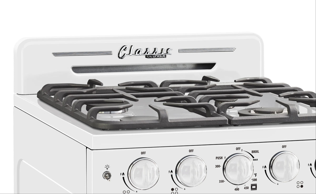 Unique Classic Retro 24" 2.9 cu/ft Freestanding Gas Range with Convection Oven and Sealed Burners