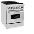 ZLINE 24 In. 2.8 Cu. Ft. Professional Dual Fuel Range In Stainless Steel With Brass Burners (RA-BR-24)