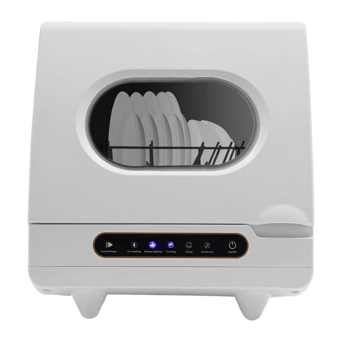 1200W mini Portable Countertop Dishwasher 360�� Rotating Deep Cleaning Dishwasher