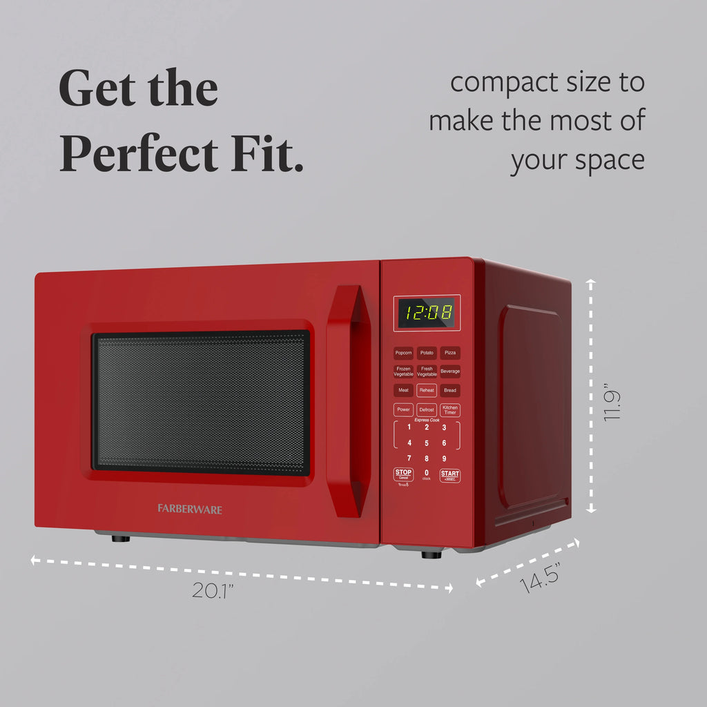 Farberware 1.1 Cu. Ft. 1000-Watt Compact Microwave Oven, Black