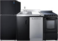 80" Wide All-In-One Kitchenette with Range and Dishwasher