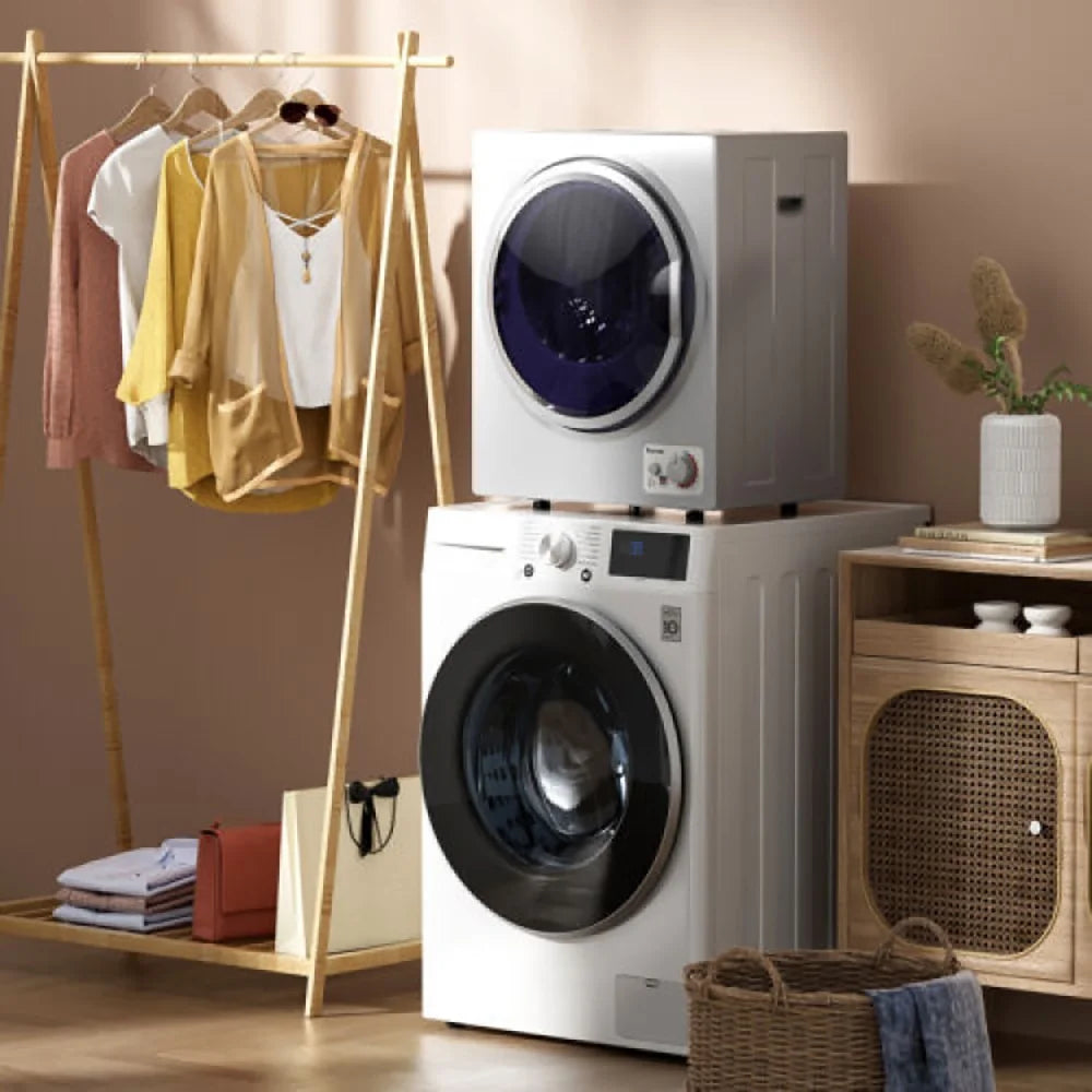 GVN Dryer, Drying Machines,1.5 Cu .ft Clothes Dryer with with Stainless Steel Wall Mount-Gray