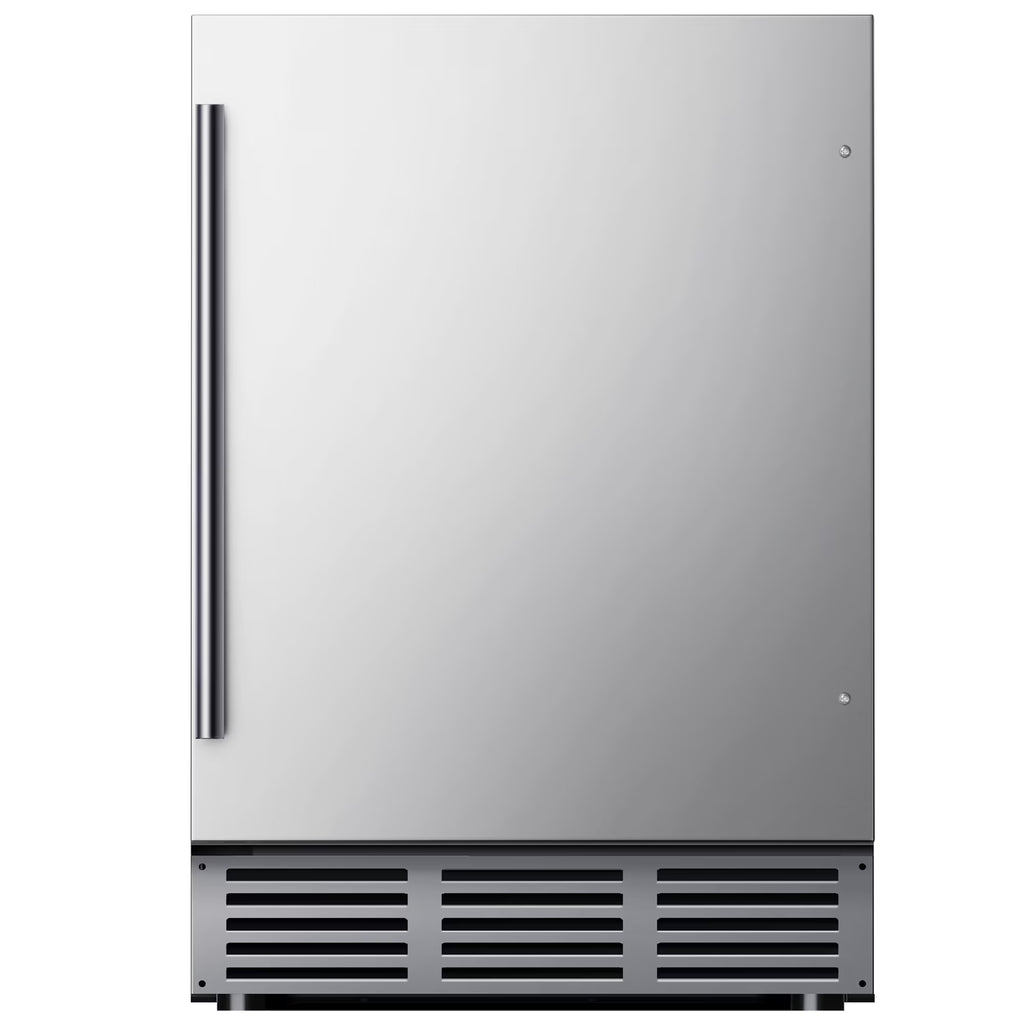 Simzlife 15 in. Single Zone 130-Cans Built-in Beverage Refrigerator Cooler Fridge in Silver Stainless Steel, with Auto LED Lights