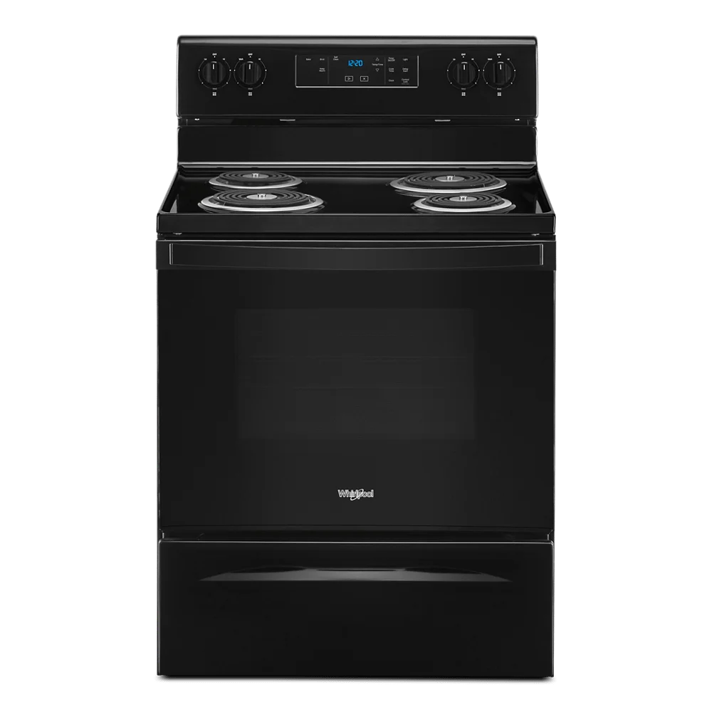 WHIRLPOOL WFC315S0JB 30" freestanding coil electric range
