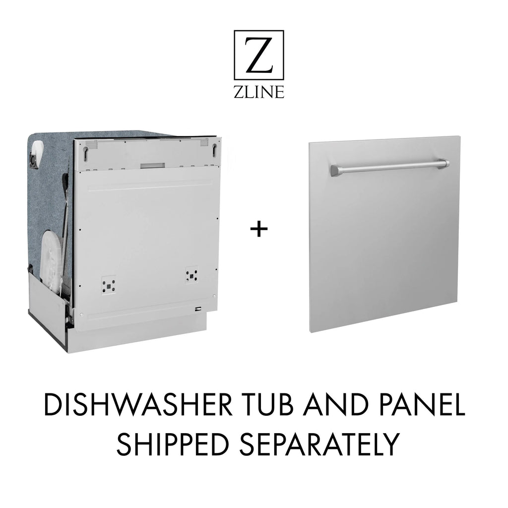 ZLINE 24 In. Monument Series 3rd Rack Top Touch Control Dishwasher in Black Matte, 45dBa, DWMT-BLM-24