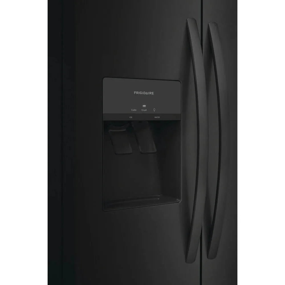 Frigidaire FRSS2623AB 256 Cu Ft 2 Doors Automatic Defrost Side-by-Side Refrigerator Black