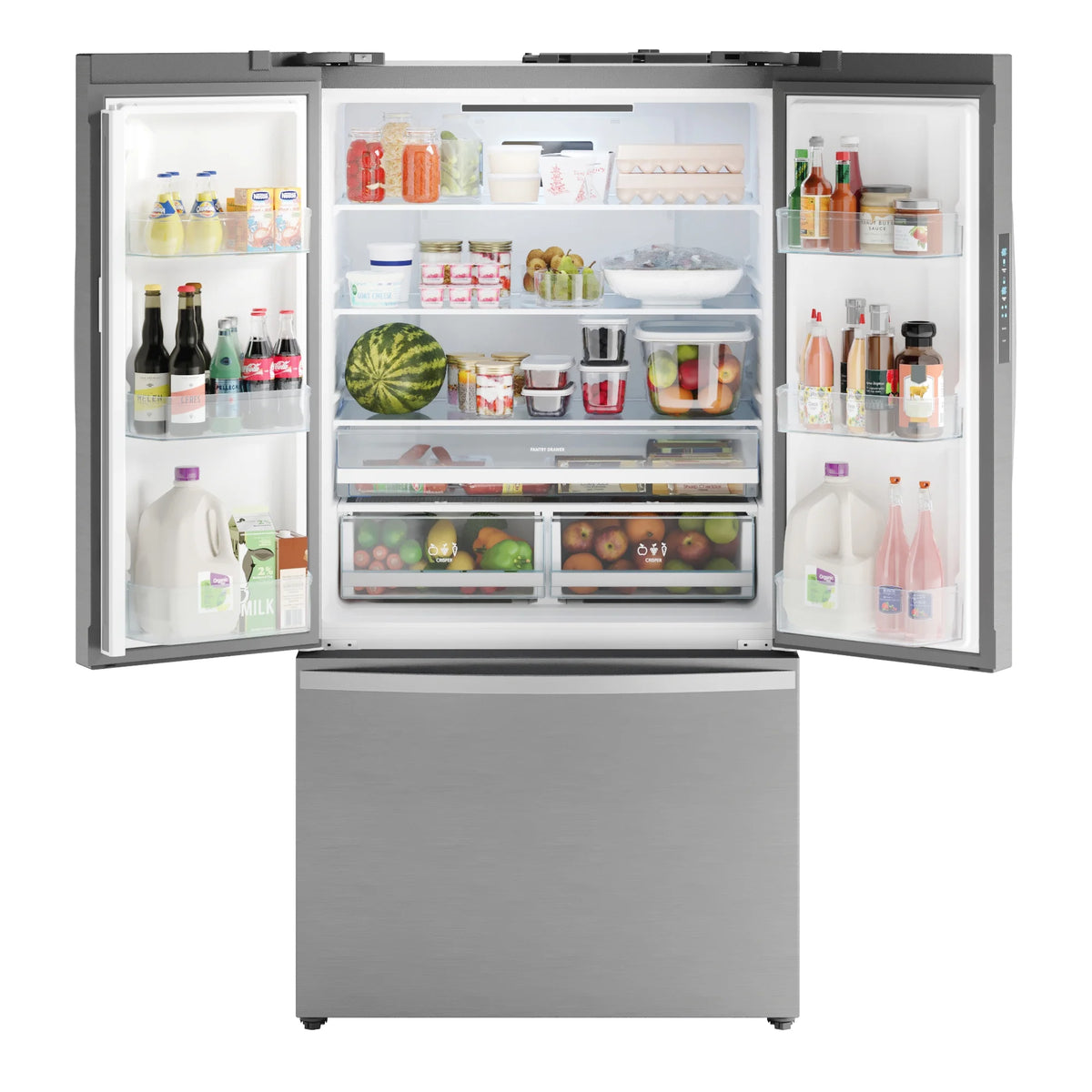 Kenmore 20.3 Cu. ft. Capacity Counter-Depth French Door Refrigerator and Freezer with Ice Maker, Stainless Steel