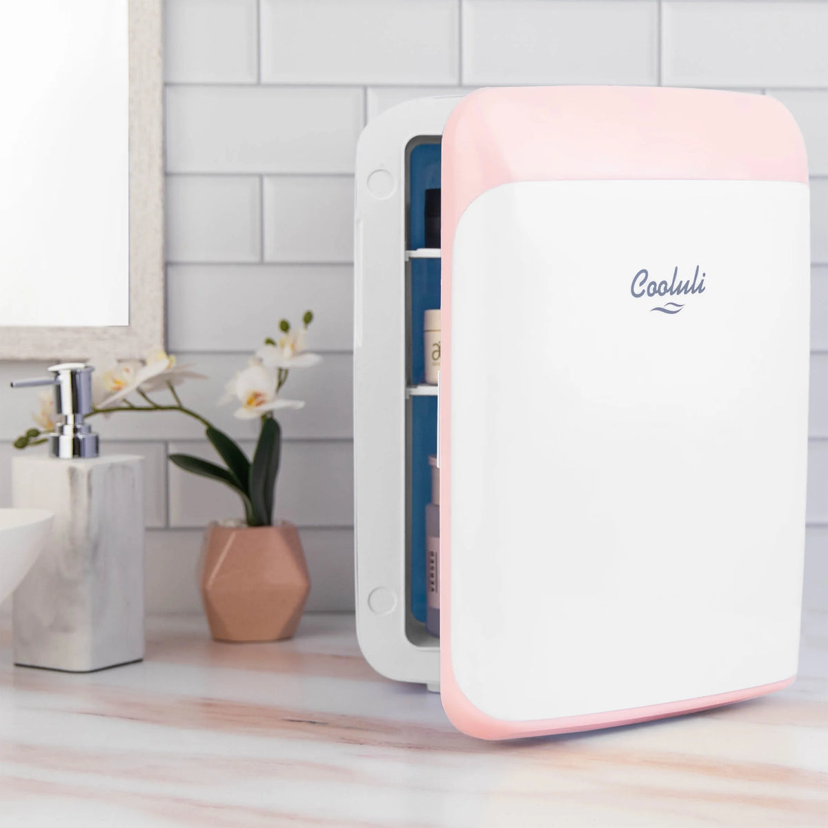 Cooluli Classic Turquoise 10 Liter Compact Portable Cooler Warmer Mini Fridge for Bedroom, Office, Dorm, Car - Great for Skincare & Cosmetics (110-240V/12V)