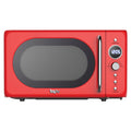 Total Chef Retro Microwave Oven, 0.7 Cu Ft, 8 Pre-Sets, 700W, Red