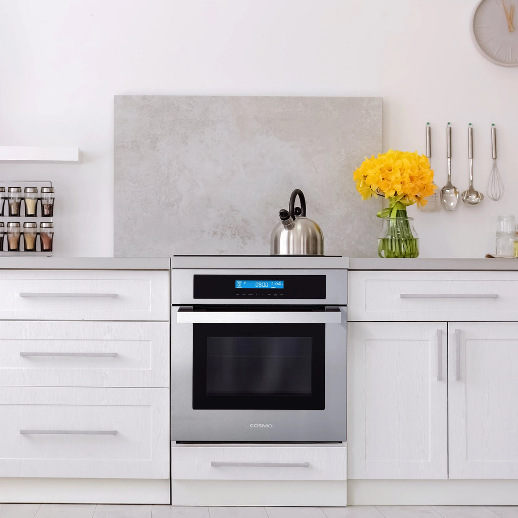 24 in. Single Electric Built-In Wall Oven with 2.5 cu. ft. Capacity, Turbo True European Convection in Stainless Steel