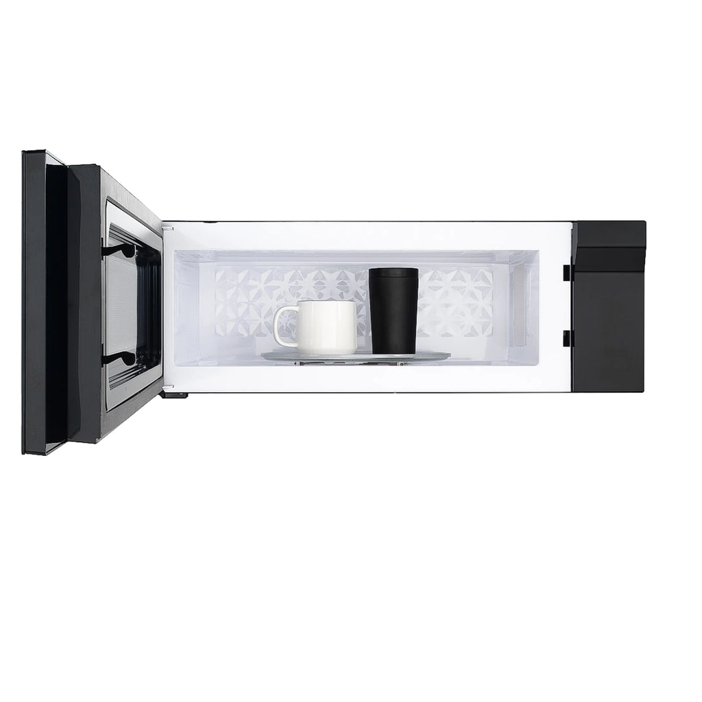 GE Profile 1.2 cu. ft. Low Profile Over-the-Range Microwave in Stainless Steel with Sensor Cooking, 1000W, 400 CFM Venting, LED Light
