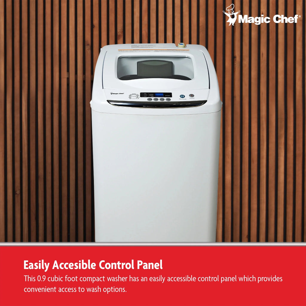 Magic Chef 0.9 Cu. Ft. Compact Washer in White
