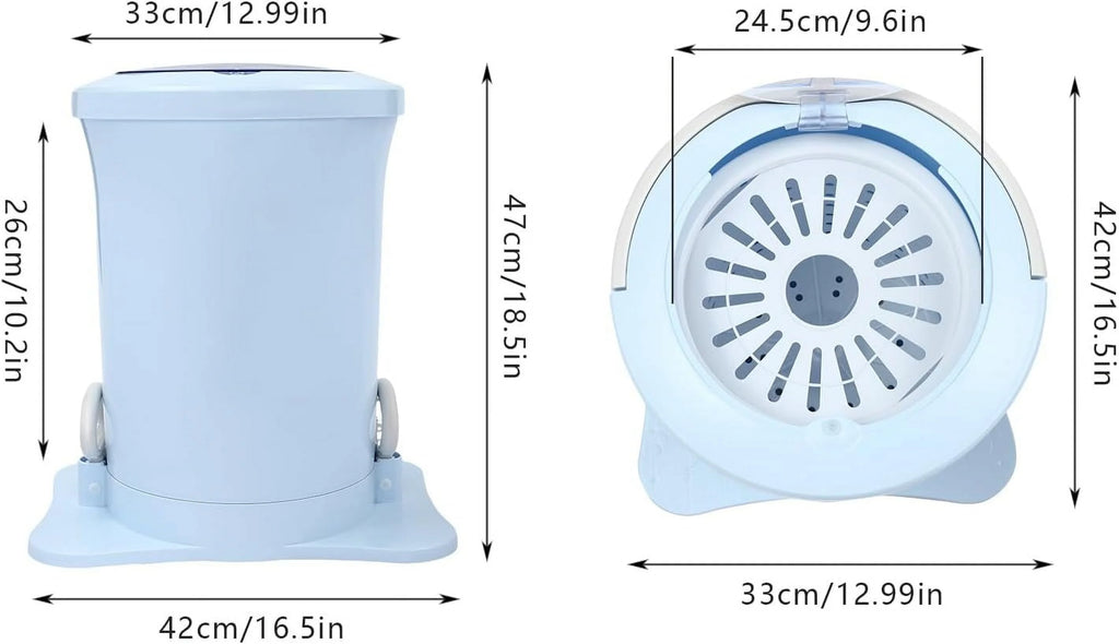 Manual Clothes Dryer Spinner, Portable Non electric Manual Clothes Spinner Laundry Dryer Machines for Camping, Traveling, Hotel, RV, Apartment (Apricot)
