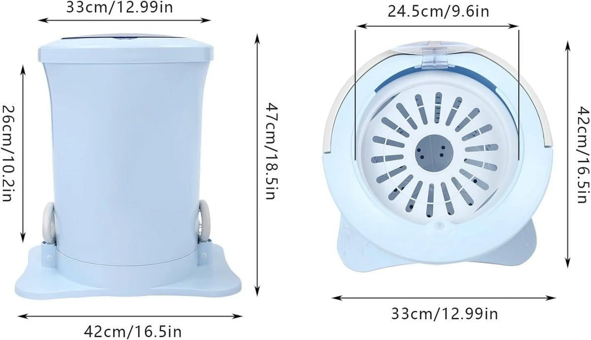 Manual Clothes Dryer Spinner, Portable Non electric Manual Clothes Spinner Laundry Dryer Machines for Camping, Traveling, Hotel, RV, Apartment (Apricot)