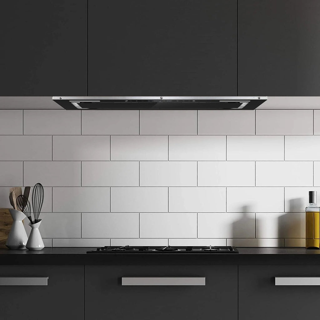 30 inch Built-in Insert Range Hood 900CFM Tempered Glass Kitchen Vent Hood