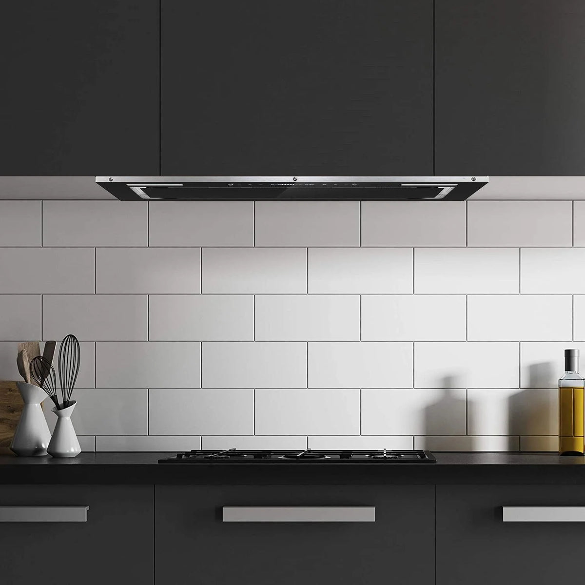 30 inch Built-in Insert Range Hood 900CFM Tempered Glass Kitchen Vent Hood