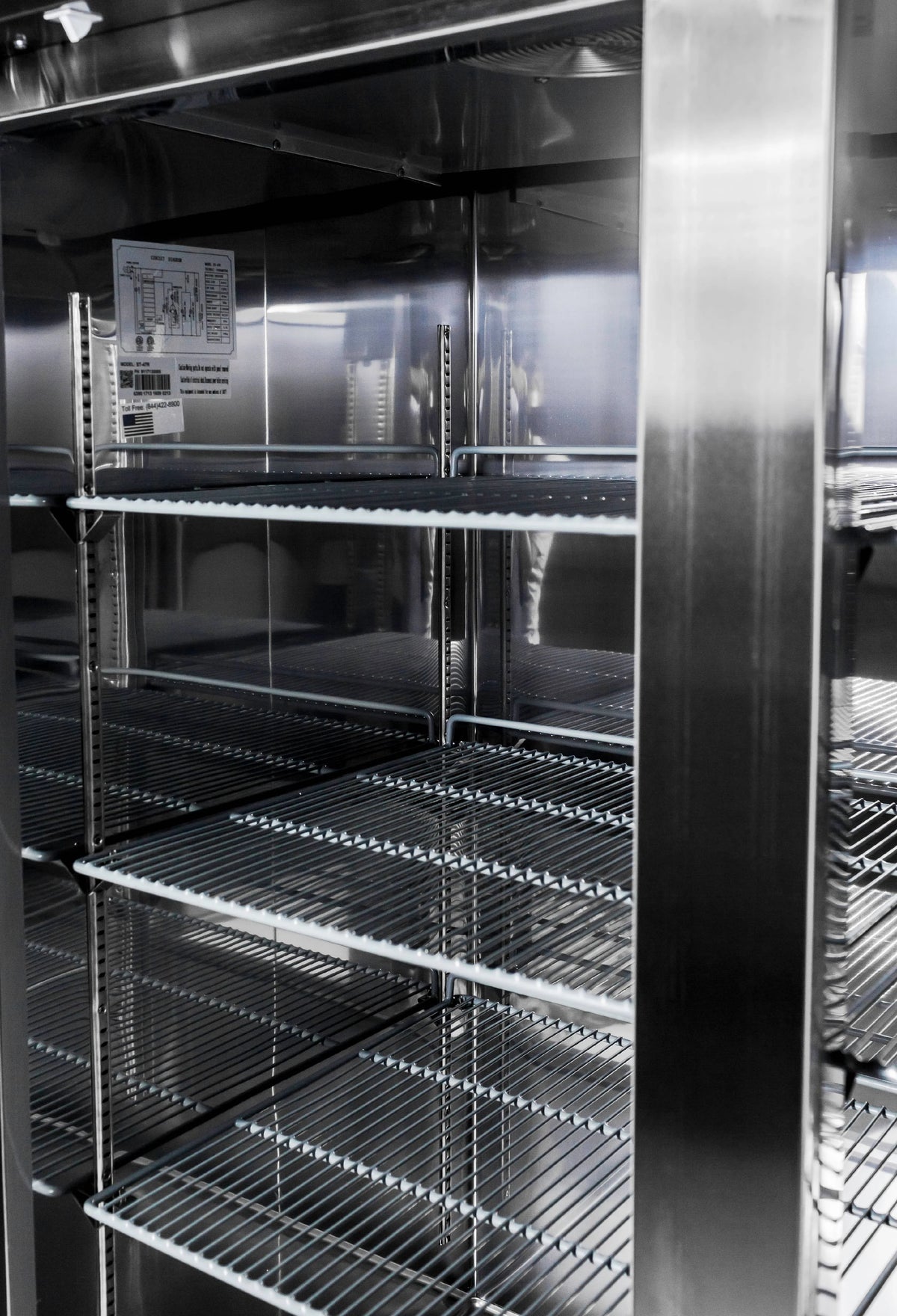 Heavy Duty Commercial 47 cu ft Solid Stainless Steel Reach-In Freezer (2 Door)