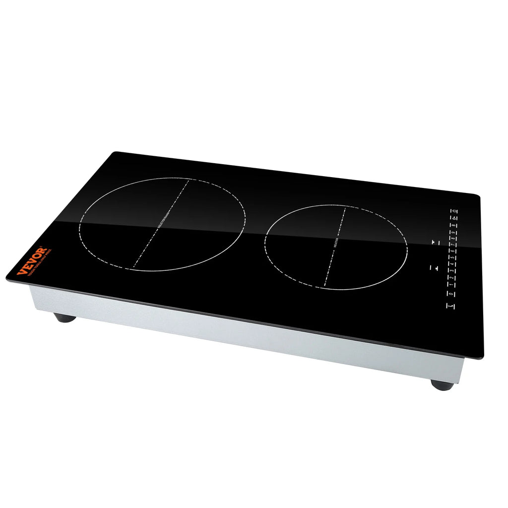 BENTISM 12 inch Electric Cooktop 2 Burners 1800W Stove Top Touch Control