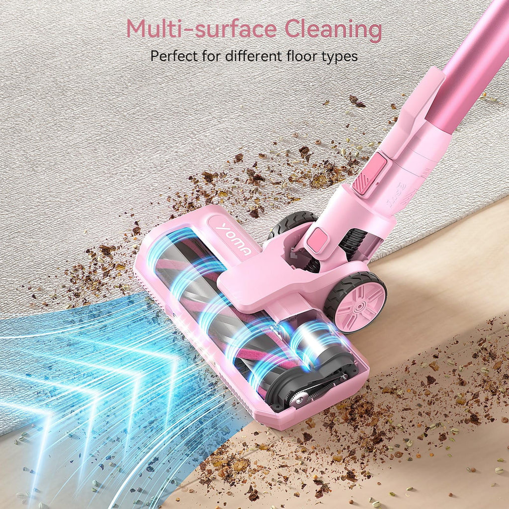 YOMATECH Cordless Vacuum Cleaner, 30Kpa/365W Powerful Stick Vacuum, 6 in 1 Lightweight Vacuum Cleaners for Home Hardfloor Carpet Pet Hair