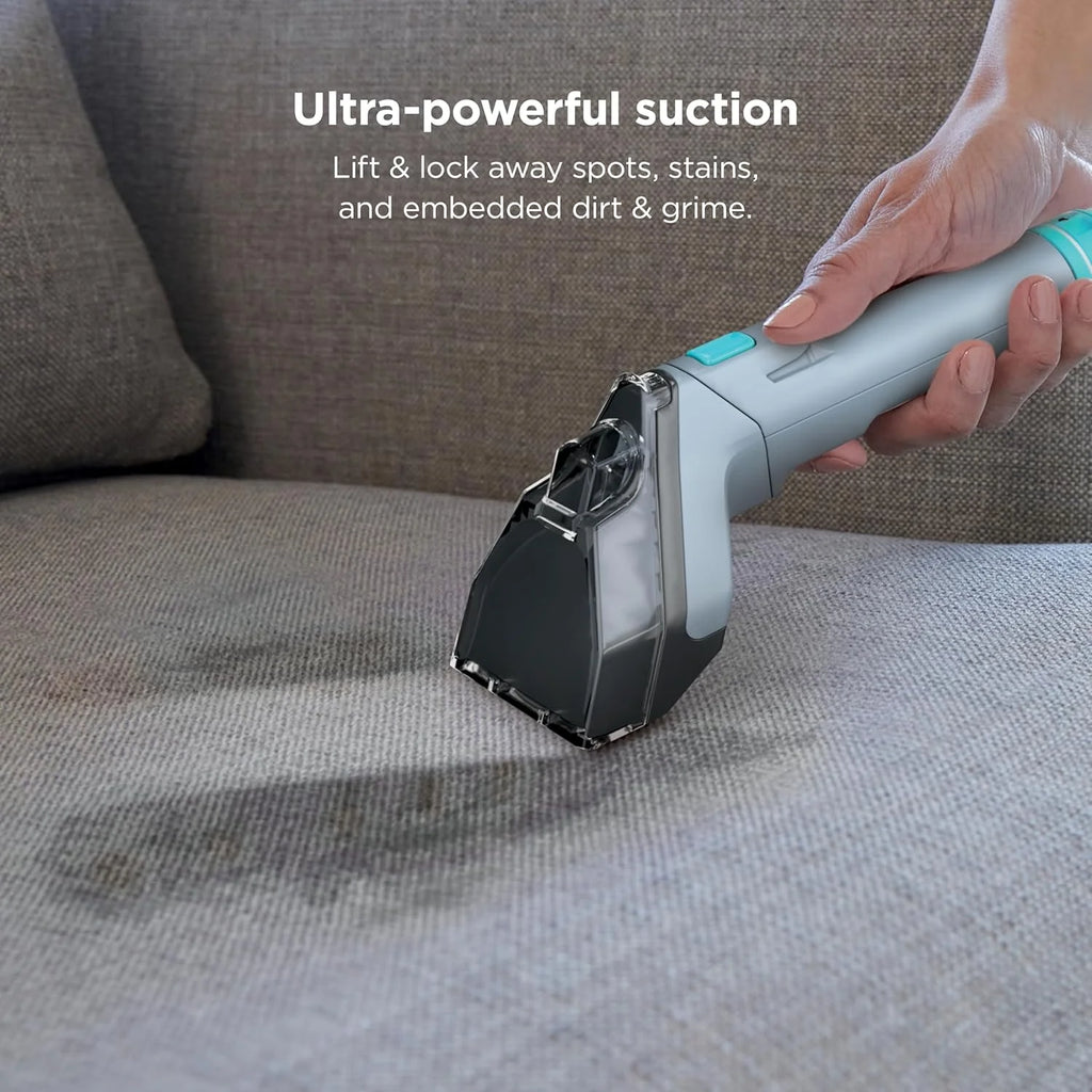 "StainStriker Portable Carpet & Upholstery Cleaner, XL Tool & Full-Size Cleaning Solution, Stain & Odor Remover, Perfect for Car Interiors, 4 Tools, Nordic Blue, PX202BRN"