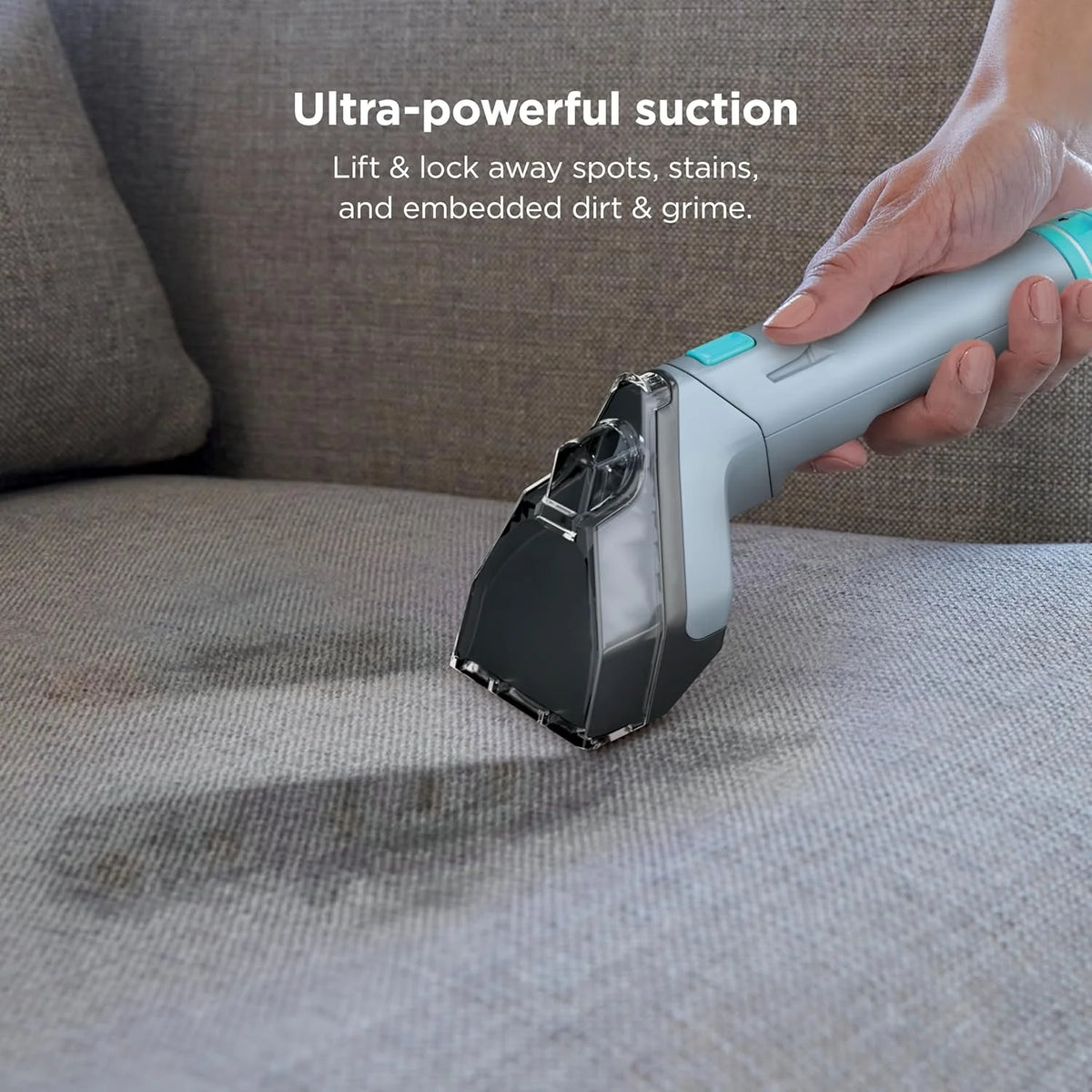 "StainStriker Portable Carpet & Upholstery Cleaner, XL Tool & Full-Size Cleaning Solution, Stain & Odor Remover, Perfect for Car Interiors, 4 Tools, Nordic Blue, PX202BRN"