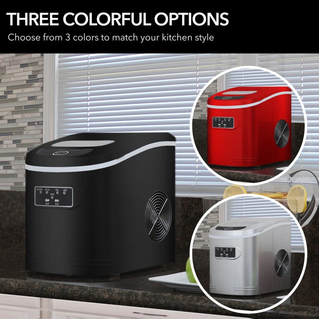 Whynter Compact Portable Ice Maker, 27 lb Capacity, Black