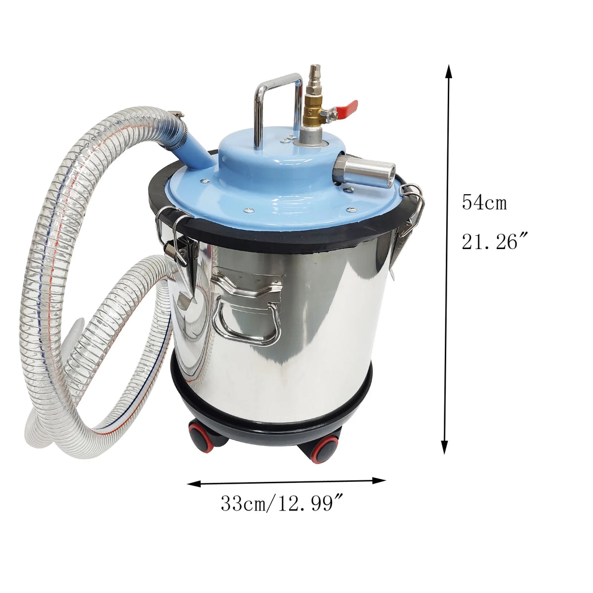 Industrial Pneumatic Vacuum Cleaner Dust Suction Machine Stainless Steel Cleaner 20L Capacity