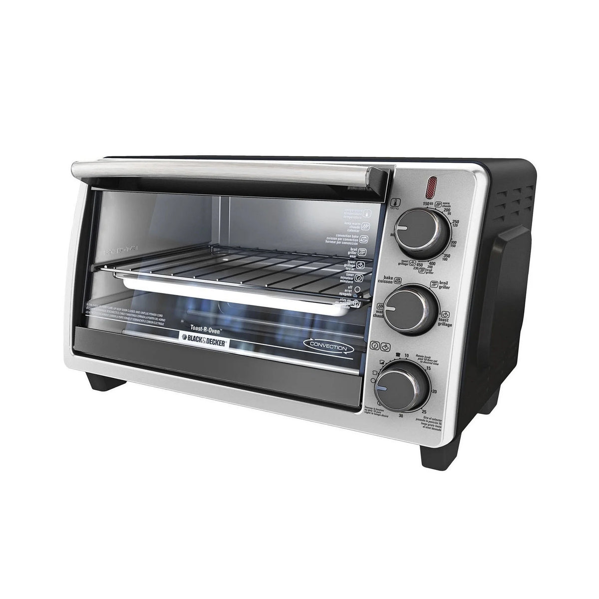 BLACK+DECKER 6-Slice Toaster Oven, Black, TO1950SBD