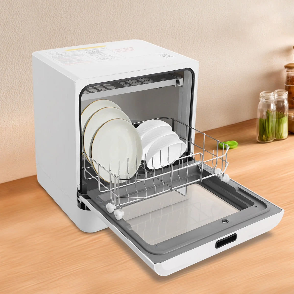 Portable Mini Dishwasher, Countertop Dishwasher, Household Mini Dishwasher for Homes, Kitchens, Small Houses, Apartments, Dormitories