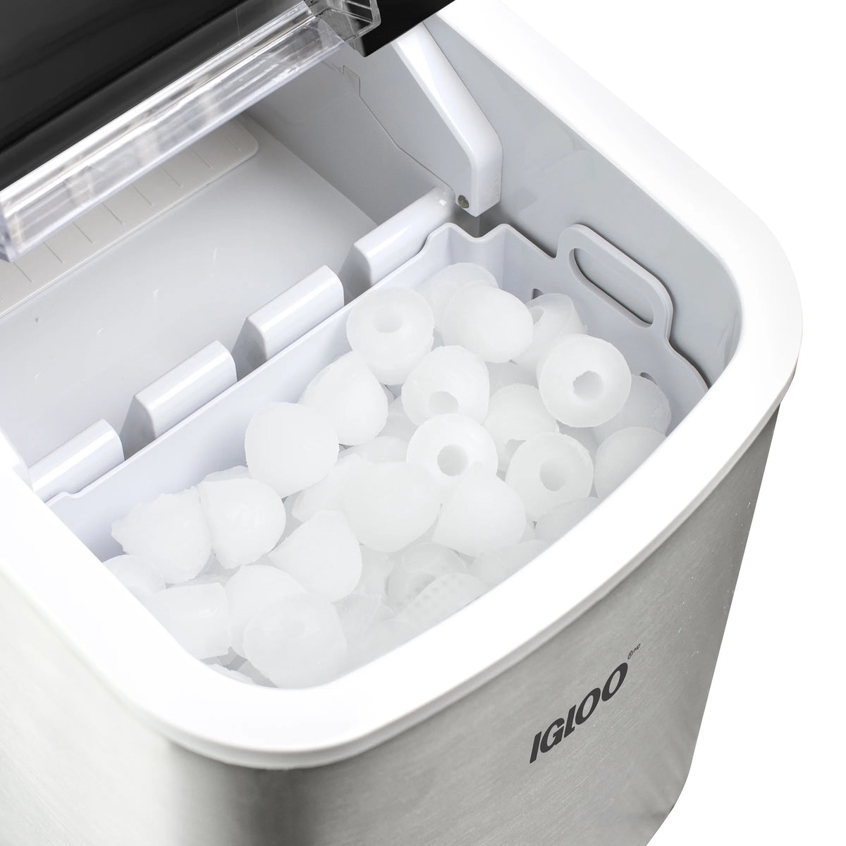 Igloo Handled Automatic Ice Machine Self Cleaning Countertop Ice Maker with Scoop, Aqua