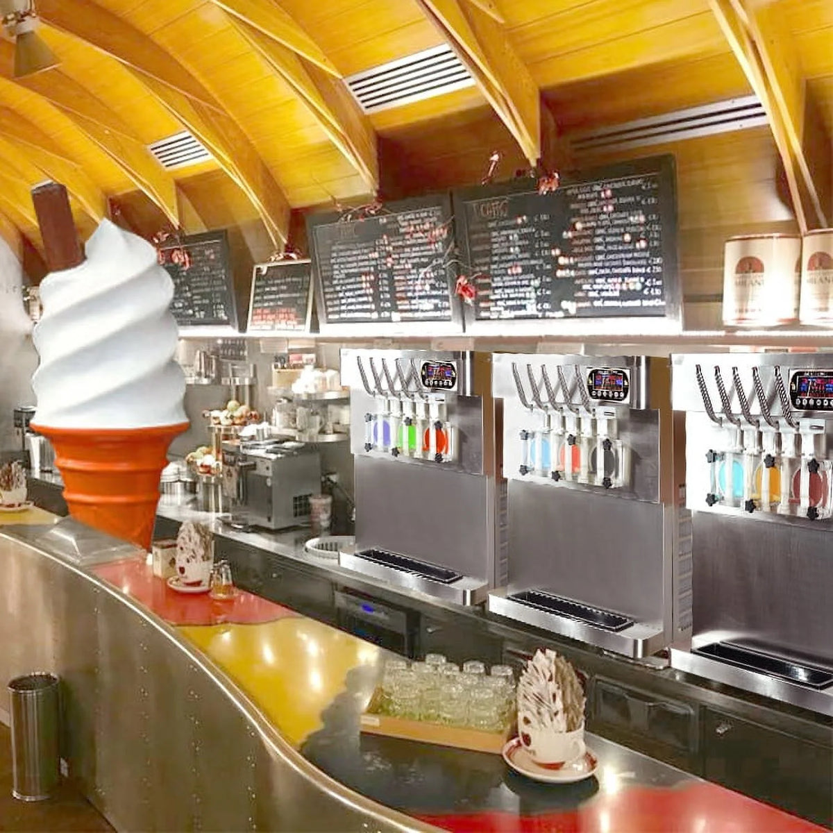Kolice Commercial 5 Flavors Soft Serve Ice Cream Machine, Ice Cream Maker-5 Different Discharge Nozzles, ETL Certificate