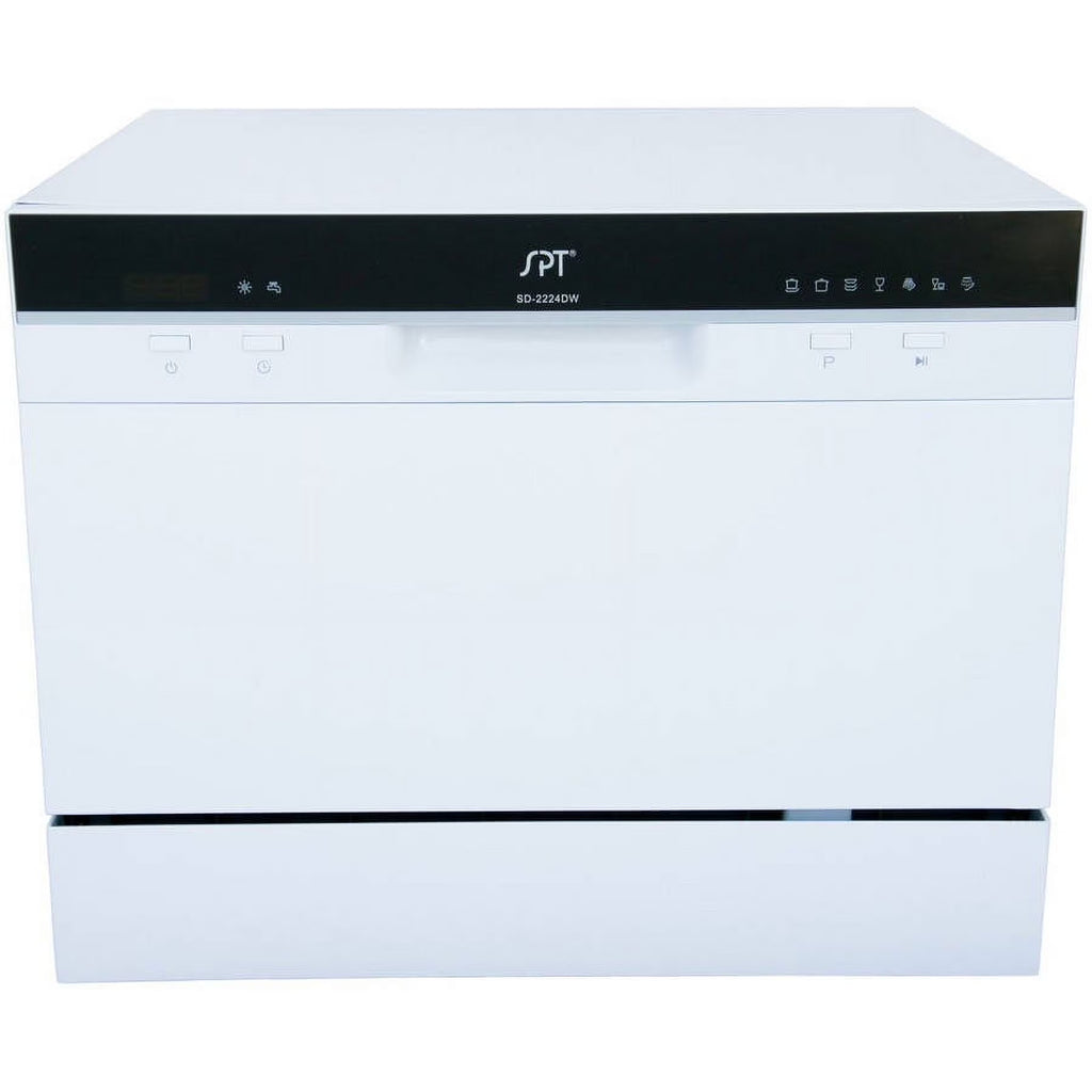 6 Place Settings Silver Countertop Dishwasher with Delay Start and LED display