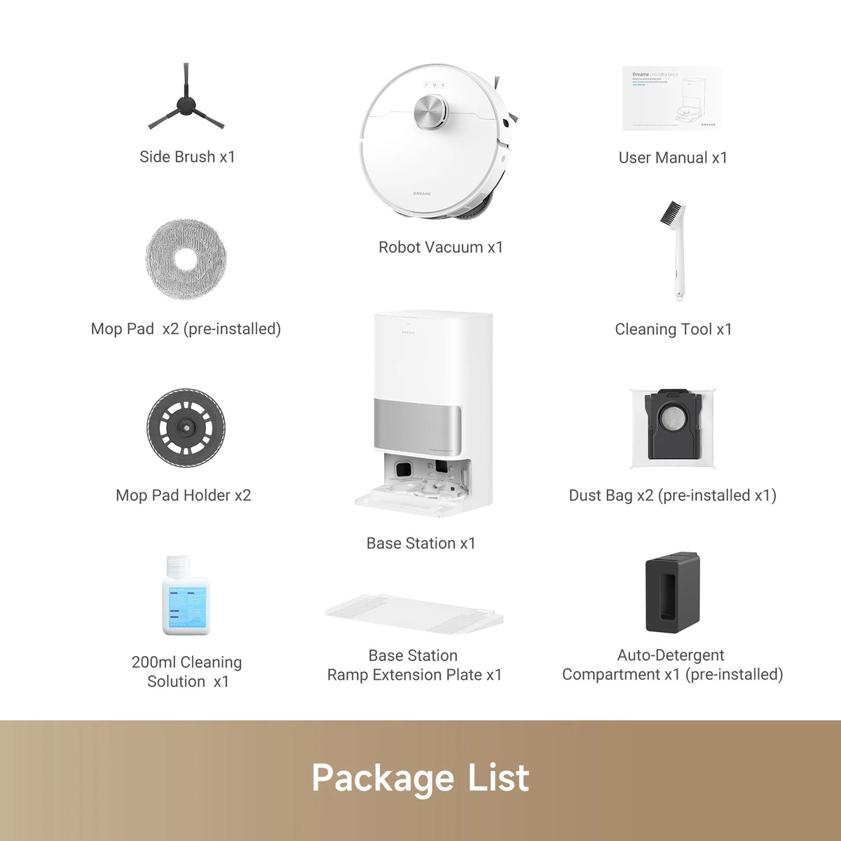 Dreame 2-in-1 Robot Vacuum and Mop, Auto Mop Raising, 7000Pa Suction, Self-Emptying Base, L20 Ultra