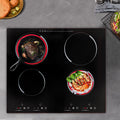 Miumaeov 4-Burners Electric Ceramic Cooktop Built-in Cooktop Stove Ceramic Cooking Stove 9 Gears 3000W 110V