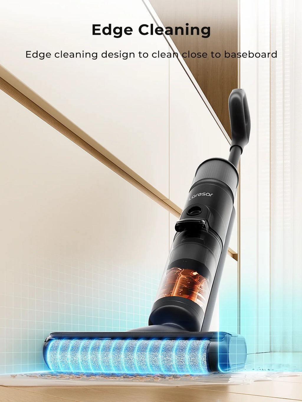 Laresar M3 Cordless Wet Dry Vacuum Mop, 55Min Multi-Surface Cordless Floor Washer 3 in 1 Self-Cleaning Vacuum Mop Hard Floor Cleaners