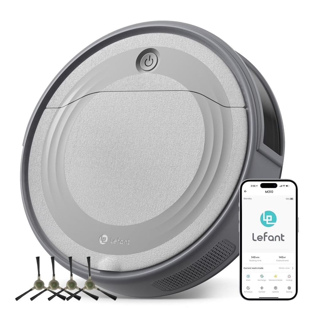 Lefant Robot Vacuum Cleaner with 4500Pa Suction, APP/Remote/Voice Control,Ideal for Pet hair, M310